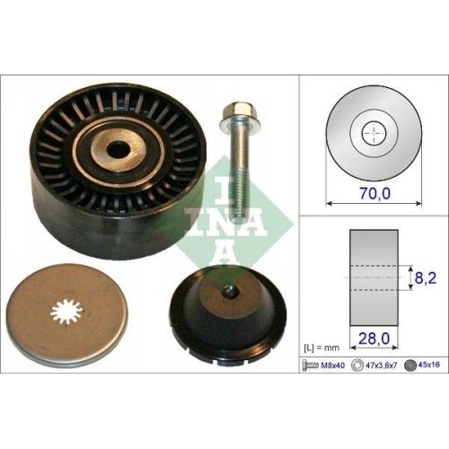 Umlenk /FüHrungsrolle Keilrippenriemen Schaeffler INA 532 0600 10 FüR Chrysler-image