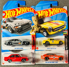 Lot Of 4 - Hot Wheels Jdm - Honda S800 - Datsun Sunny - Toyota Supra - Proton Lot Of 4 - Hot Wheels Jdm - Honda S800 - Datsun Sunny - Toyota Supra - Proton