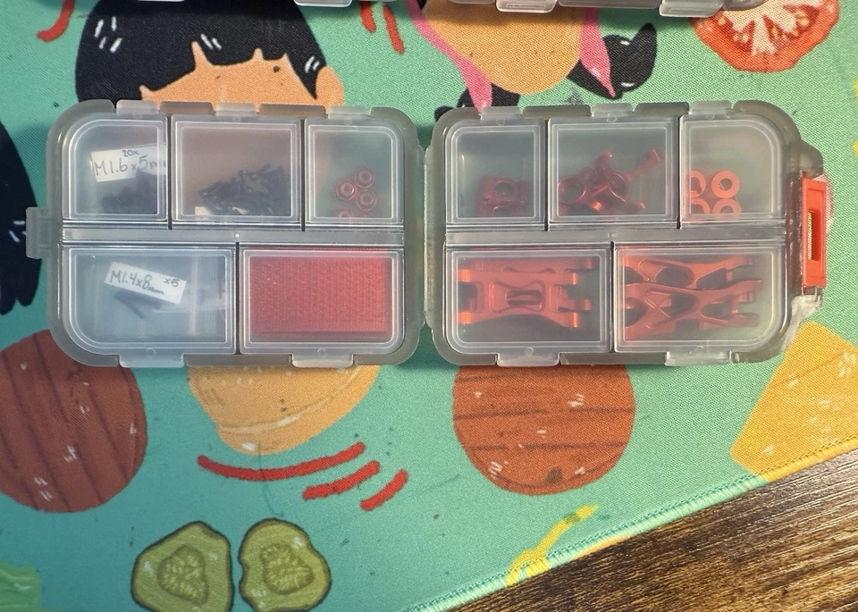 Losi™ Micro-B Micro-T Aluminum Red Parts Kit w/ Screws & Case 1:24 1:28 🇺🇸 - Image 4 of 4