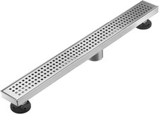 Linear Shower Floor Drain, Brushed Nickel 30 Inch 304 Stainless Steel Bathroom D