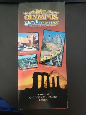 2005 Mt. Olympus Amusement Theme Park Brochure Guide Map