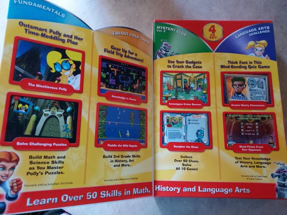 Jump Start Advanced 3rd Grade Win/Mac CD Rom, 4 CD Set,  Never Opened - Image 4 of 4