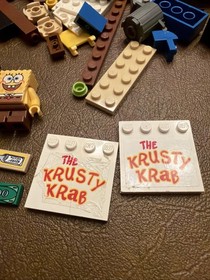 Lego SpongeBob 3825 Krusty Krab Set Incomplete - Includes 2 of 3 Minifigs