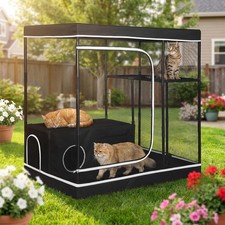 Spacious Catio Indoor Outdoor Cat Enclosure Multi Level Cat Cage