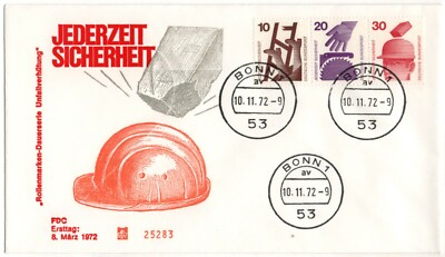 DEUTSCHLAND - Unfallverhütung Nr. 5 Briefumschläge Umschlag FDC1972 (I..236)