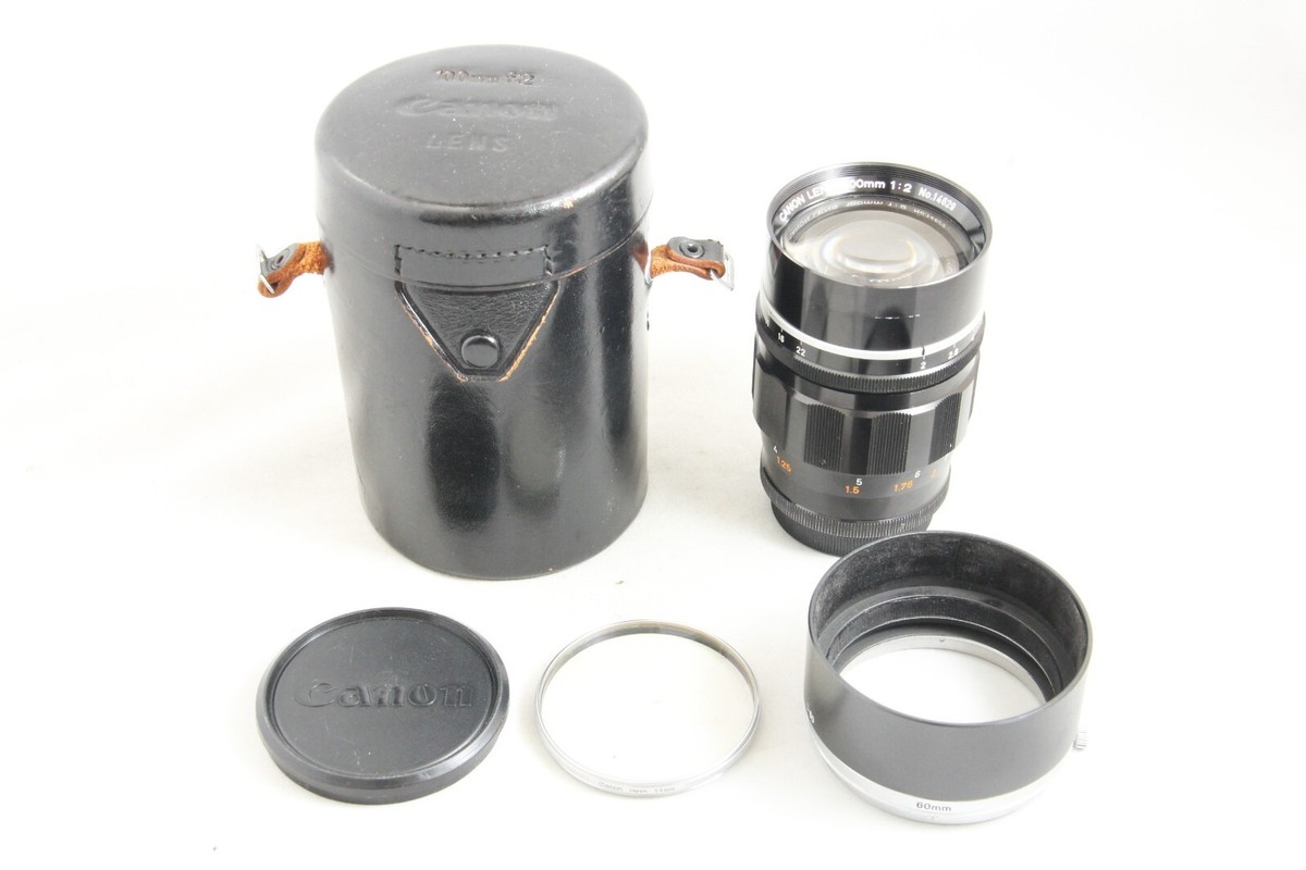 Excellent Canon 100mm f/2 F 2 Lens for L39 Leica Screw Mount w
