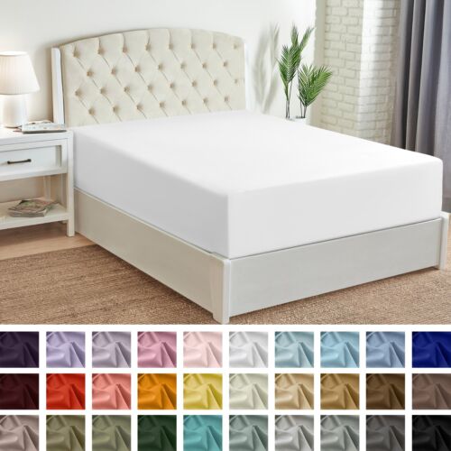 Mellanni Fitted Sheet Microfiber Extra Deep Pocket Up To 21" Deep Mattress - Afbeelding 1 van 137