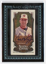 2024 Allen & Ginter Framed Mini Autograph Black Cal Ripken Jr. Auto 15/25