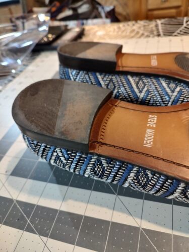 Mocassini Steve Madden Dangler taglia 11 blu/grigio - Foto 10 di 11