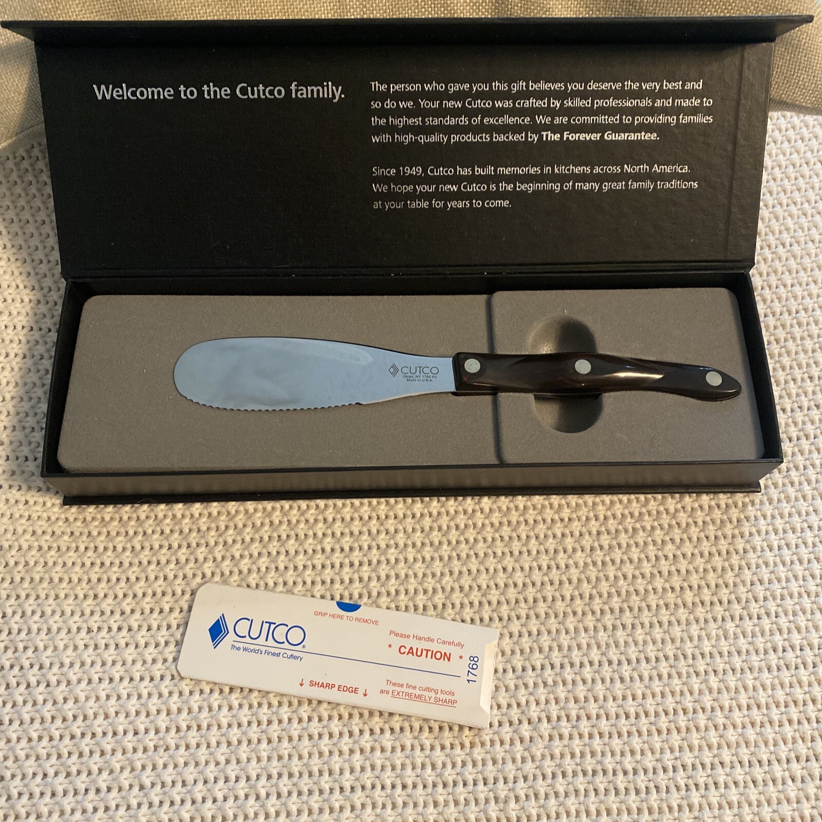 New In Box Cutco Knife No 1768 Spreader Engraved Nice! eBay