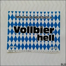 Brauhaus Neustadt Vollbier hell Beer Label (BL8)