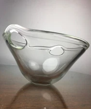 Holmegaard Glass Bowl Signed 1953