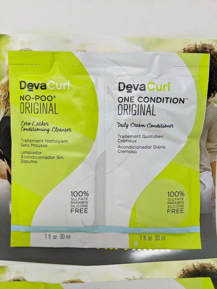 Deva Curl No-Poo and One Condition Original 1 fl. Oz Travel Size Samples, 2 each - Image 2 of 2