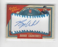 2019 Leather & Lumber Light Blue #144 Bryse Wilson Rookie AUTOGRAPH Braves /49