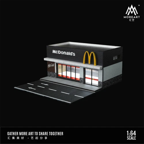 1/64 Diorama Auto Garage Modell LED Beleuchtung Convenience Store Szene Vitrinenmodell - Bild 6 von 17