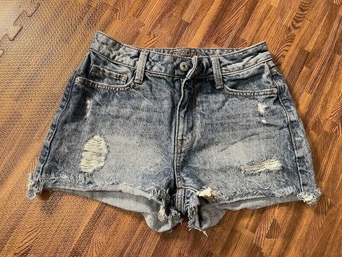 Distressed Blue Jean Denim Shorts Size 