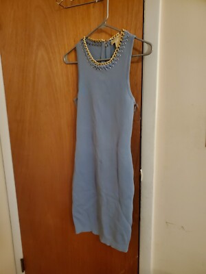 Michael Kors Navy Blue Dress with Gold Chain, M