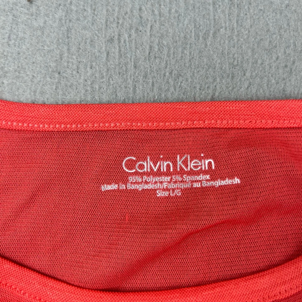 Camiseta Pullover Calvin Klein Top Mujer Grande Melocotón Ligera Mangas Largas Nueva con Etiquetas Foto 2 de 4