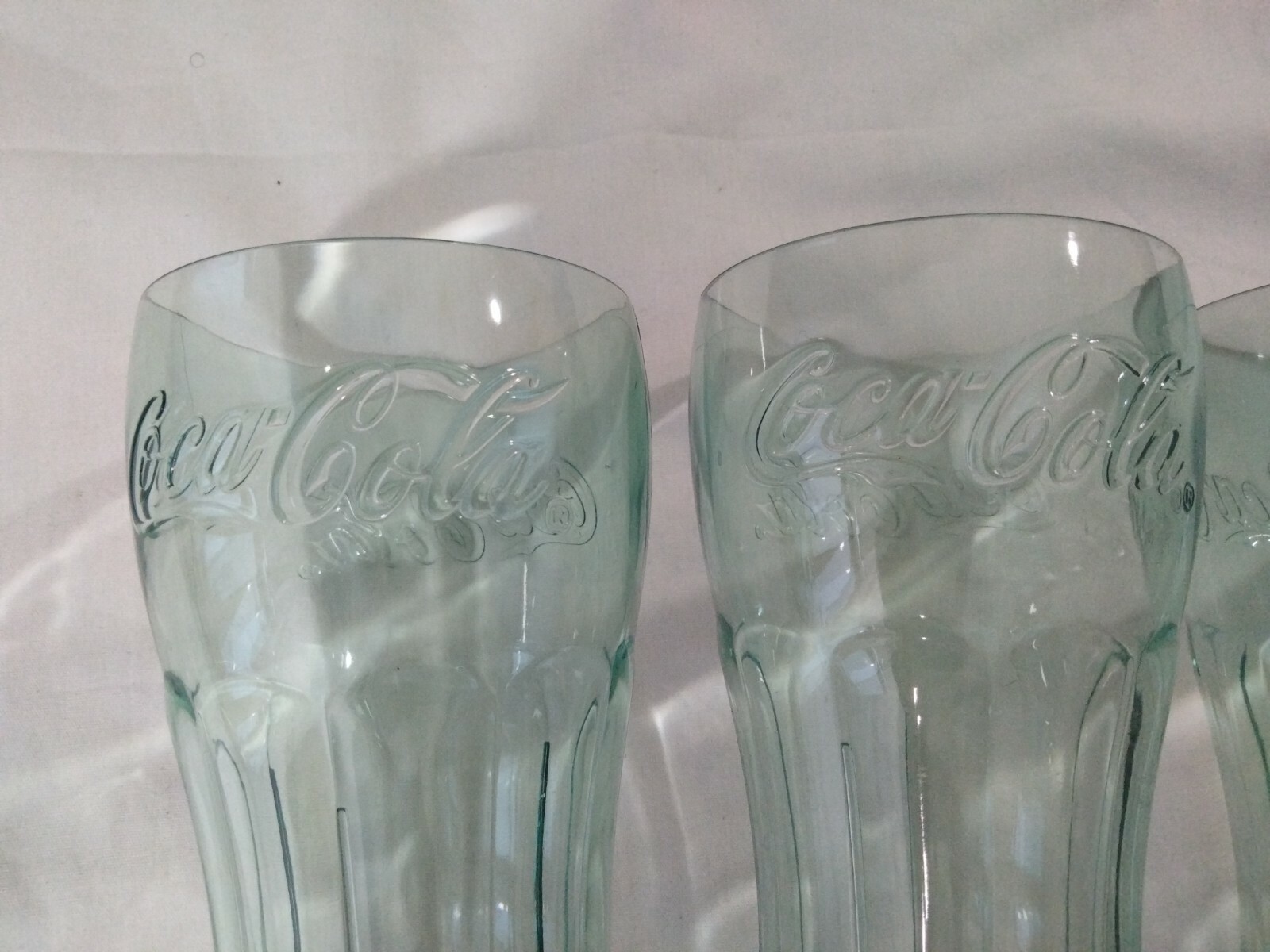 RARE Lot of 4 Coca Cola Green Tinted 26 Oz Plastic Glasses eBay