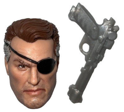 Marvel Legends NICK FURY SR. HEAD & NEEDLE GUN Classic Shield Agent 6'' Series