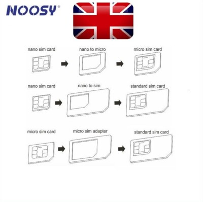 2 ano Sim Card To Micro Standard Sim Adapter Converter Set Phone Samsung Black Ebay