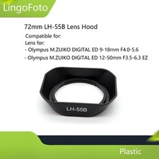 72mm LH-55B Plastic Lens Hood for Olympus M.Zuiko Digital ED 9-18 mm F4-5.6