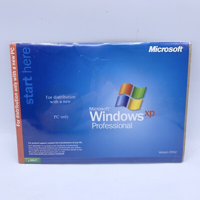 Microsoft Windows XP Professional Version 2002 OEM Software NEW SEALED XO8-48124