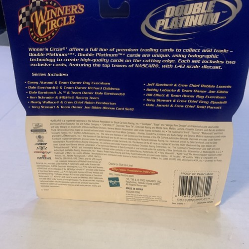 Winner’s Circle Double Platinum 1/43 Scale Dale Earnhardt Jr/Sr Monte Carlo #8 - Picture 5 of 5