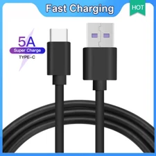 Fast Charge USB Type C Data Sync Charging Charger Cable For HUAWEI Samsun Black