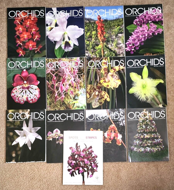 Lot of 13 ORCHIDS Magazines American Orchid Society ALL of 2020 VOL 89 +Special