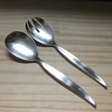 VTG BSF Platura Germany Cutlery Salad Servers Spoon & Fork 90/4 Stainless Steel