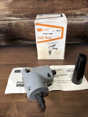 Craftsman 90 Degree Angle Drill Head Single Speed Fits 1/4