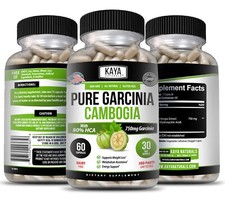 3x 60ct Pure Garcinia Cambogia 80 HCA Natural Weight Loss Energy Ultra Fat Burn