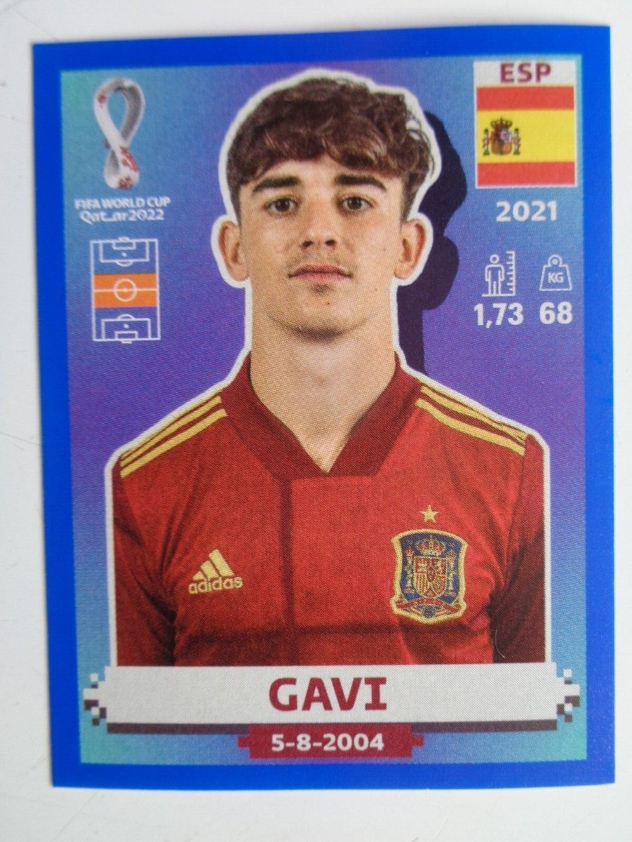 gavi rc panini 2022 teamcolor シリアルカード GAVI Rookie RC Spain PANINI Blue Sticker RARE Qatar 2022 World cup