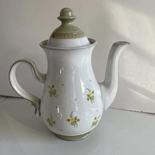 Vtg 70’s Denby England Verona Fine Stoneware Teapot Coffee Pot With Lid Floral