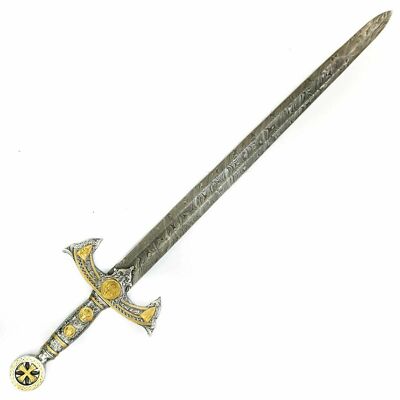 Hand Made Damascus Sword With pewter Handle  RT-55