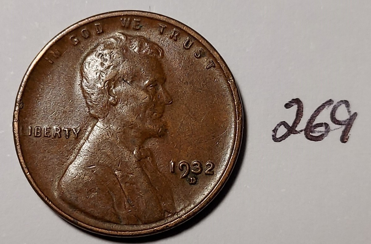 1932-D Lincoln Wheat Cent XF EF Semi Key #269 | eBay
