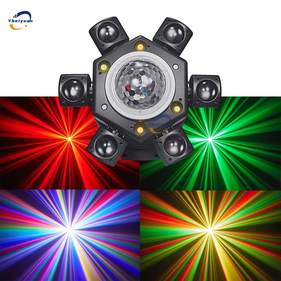 Six-arm moving head beam light remote control magic ball DJ disco effect light - Image 3 of 4