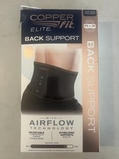 Copper Fit Elite Back Support Adjustable Brace One Size Lumbar Pain Relief New