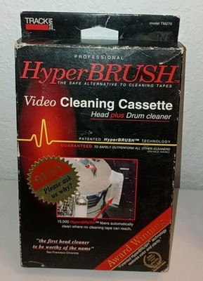 Professional Hyper Brush Video Head Plus Drum Cleaner Cassette Rare Vintage 