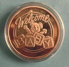 1oz Vintage 1999 Welcome Baby Round- .999 Fine Silver Engravable Coin