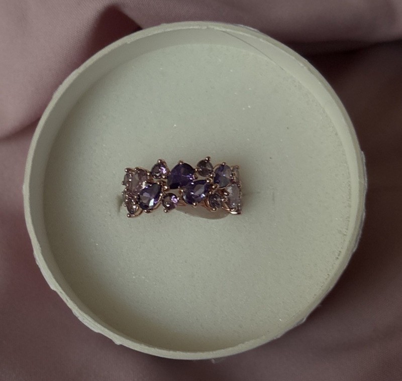 Bomb Party RBP7777 Whimsical Dreams Amethyst CZ Ring RG Size 6
