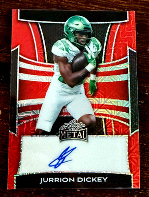 JURRION DICKEY 2025 LEAF METAL RED MOJO AUTOGAPH # 1/3 DIABLO VALLEY VIKINGS