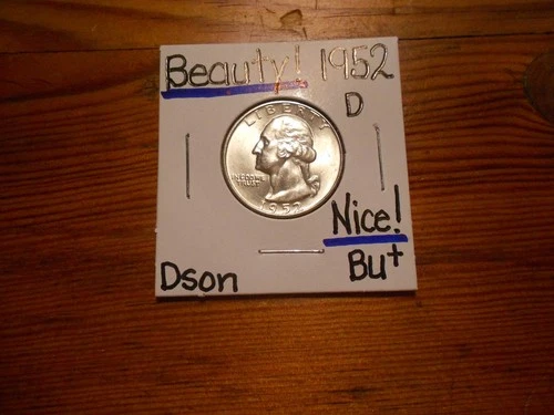 1952D Washington Quarter BU+ BEAUTY!!!! LOOOOOOOOOK!!!!!!