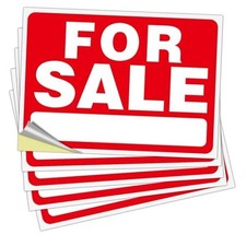 for Sale Sign Stickers- 5 Pack for Sale Signs Car, 10x7Inch Self-Adhesive