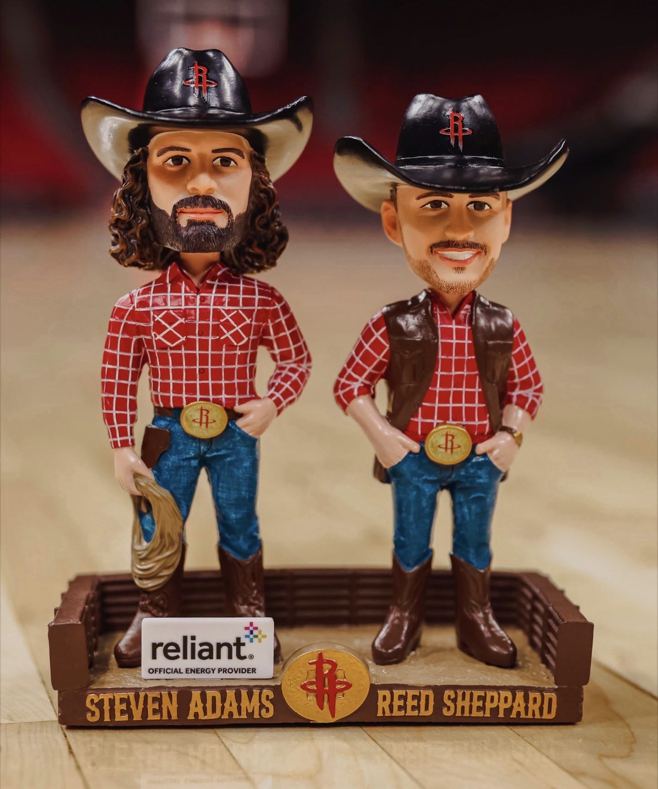 Houston Rockets Steven Adams and Reed Sheppard Rodeo Bobblehead SGA 1/26/26