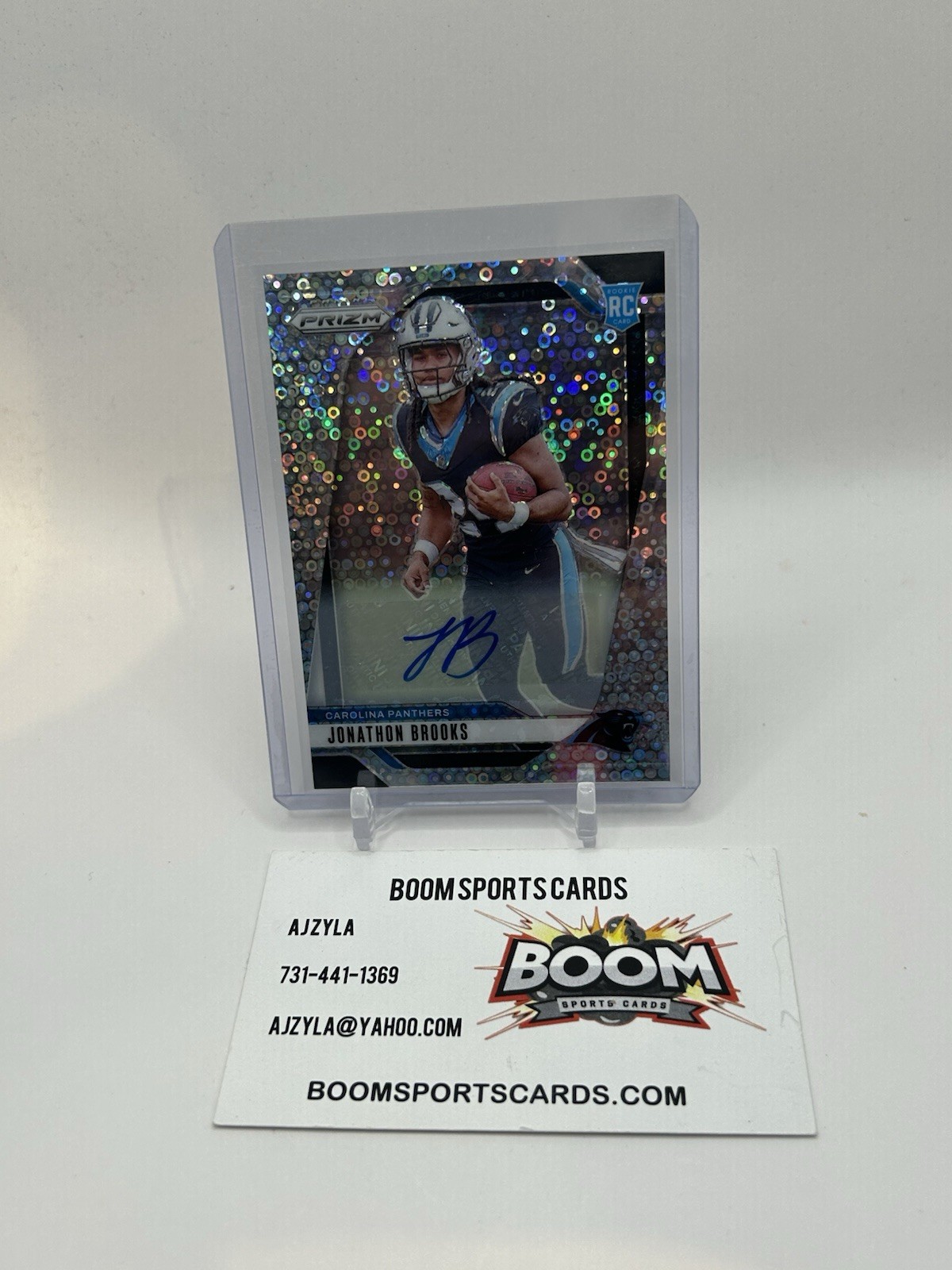 Jonathon Brooks Silver Disco AUTO 2024 Panini Prizm RC No Huddle #357 Panthers