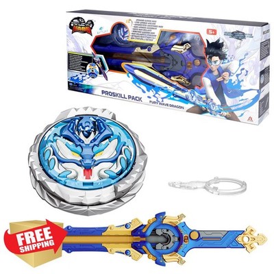 INFINITY NADO Battle Top Blue Fury Wave Dragon Sword Launcher | eBay