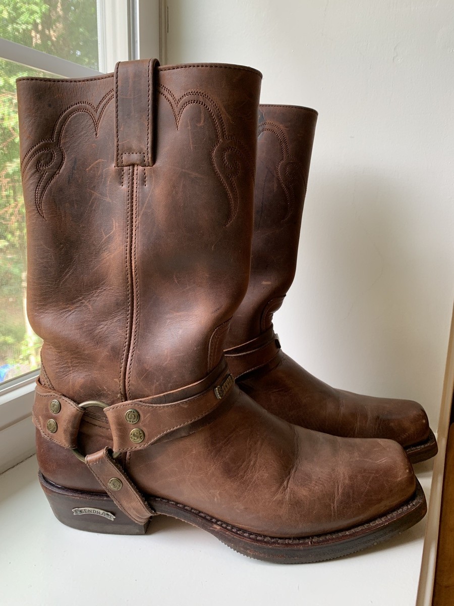 Sendra Boots Style 8833 Brown Biker Leather Western Cowboy Harness