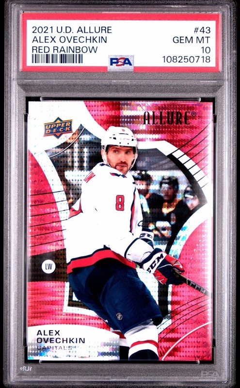 Alex Ovechkin 2021 Allure Red Rainbow #43 PSA 10